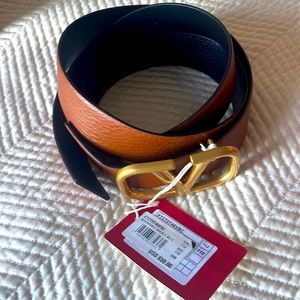 Valentino belt - new brown leather